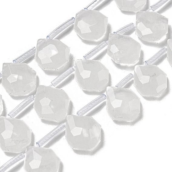 Природных кристаллов кварца бисер нитей, Топ пробуренной, горный хрусталь слеза, граненые