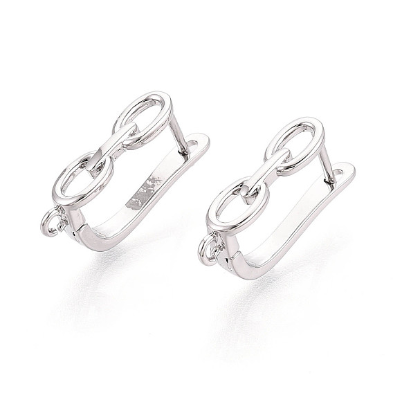 Латунная фурнитура для хооп серег, без кадмия, без никеля и без свинца, цепочка-оберег