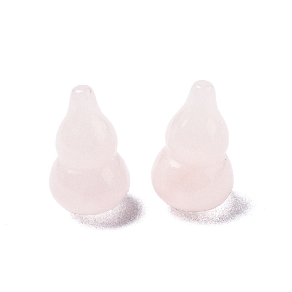 Природного розового кварца бусы, бусины без отверстий , 3d в форме тыквы