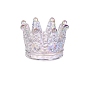 Embossed Glass Candle Holders, for Home Decorations, Crown