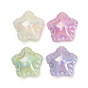 Plating Opaque Acrylic Beads, Star
