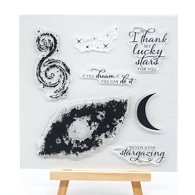 Moon Clear Silicone Stamps, for DIY Scrapbooking, Photo Album Decorative, Cards Making