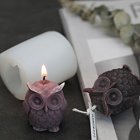 3D Cartoon Owl Scented Candle Food Grade Silicone Molds, Candle Making Molds, Aromatherapy Candle Mold