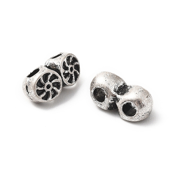 Сплавочные овальные бусины тибетского стиля , без свинца, без кадмии и без никеля