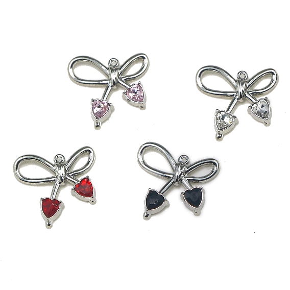 Подвески из сплава и страза, бантом прелести