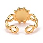 Настоящее кольцо-манжета из латуни с золотым покрытием 18k, эмалевое плоское круглое с защитой от сглаза открытое кольцо для женщин, без свинца, без кадмии и без никеля