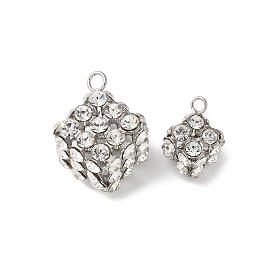 Подвески латунные горный хрусталь, долговечный, стойки покрытие, без кадмия и без свинца, кубические прелести