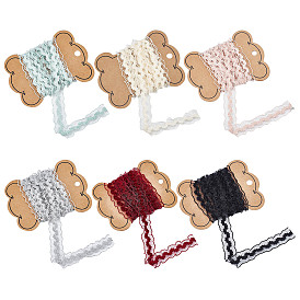 12м 6 цвета плетеная сетка кружево эластичный шнур/лента, для украшения волос