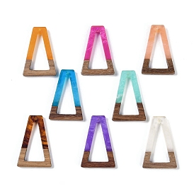 Resin & Wood Pendants, Hollow Triangle Charms