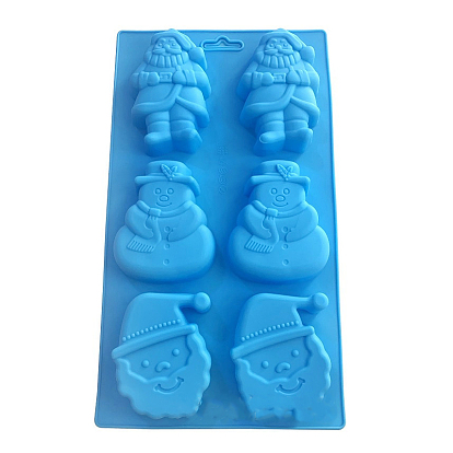Silicone Molds, Cake Pan Molds for Baking, Biscuit, Chocolate, Soap Mold, Santa Claus & Snowman