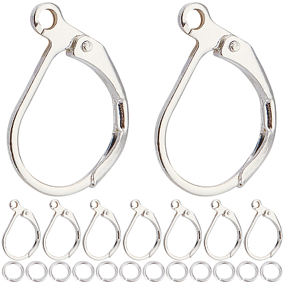 60 шт. латунные серьги с рычагом, с петлями и открытыми кольцами для прыжков 60шт.