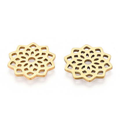 304 из нержавеющей стали филигранные столяры ссылки, лазерная резка, цветок