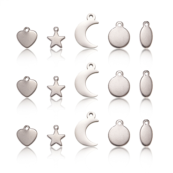 304 подвески из нержавеющей стали, зеркальная полировка, штамповка пустой метки