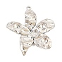 Tibetan Style Alloy Big Pendants, Hammered Flower Charms