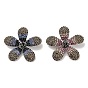 5-броши из сплава со стразами в виде лепестков для одежды-рюкзака