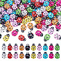 Cabochons en résine à dos plat transparent, forme de coccinelle