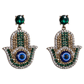 Bohemian Acrylic Gemstone Eye Earrings - Unique and Bold Ear Jewelry for Women
