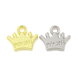 Rack Plating Alloy Pendants, Crown Charms