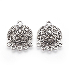 De style tibétain composants alliage de lustre, plat rond