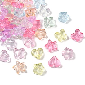 Transparent Acrylic Beads, Mixed Shapes