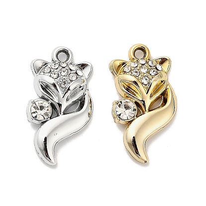 Подвески из сплава кристаллов, со стразами, лиса прелести