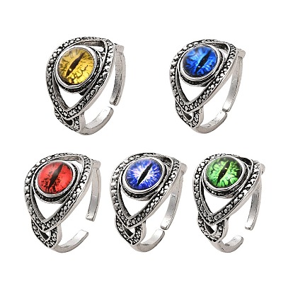 Открытые манжетные кольца из сплава, форма глаз для мужчин