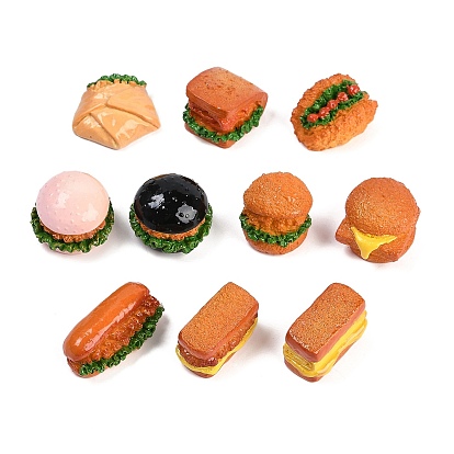 Мини-модель из смолы, имитация гамбургера, аксессуары для оформления микроландшафта, притворяясь опорными украшениями