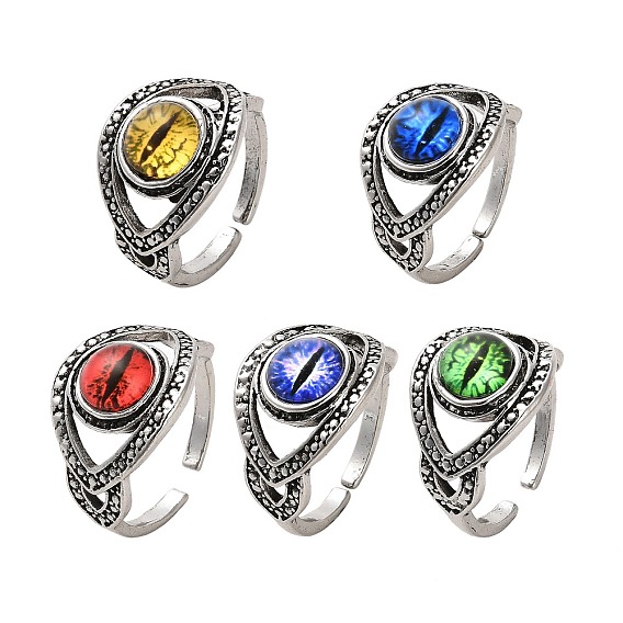 Открытые манжетные кольца из сплава, форма глаз для мужчин