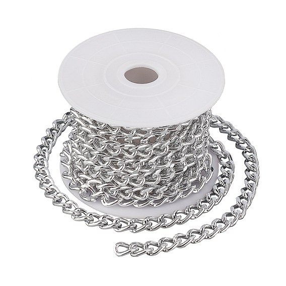 DIY Chain Necklace Making Kits, Including 3m Aluminium Curb Chain