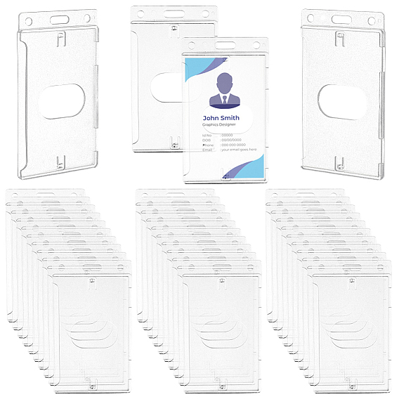 Прямоугольная пластиковая крышка держателя удостоверения личности, держатели визиток