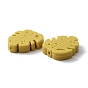 Food Grade Eco-Friendly Silicone Beads, Monstera Leaf