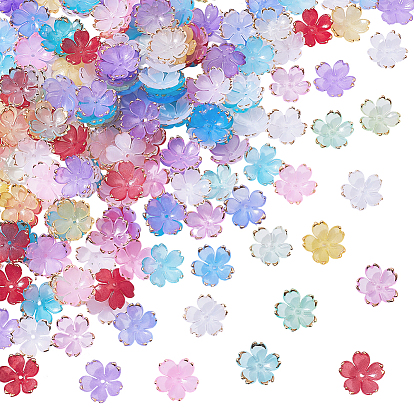 200 шт. акриловые колпачки для бусин, 5-лепестков цветка