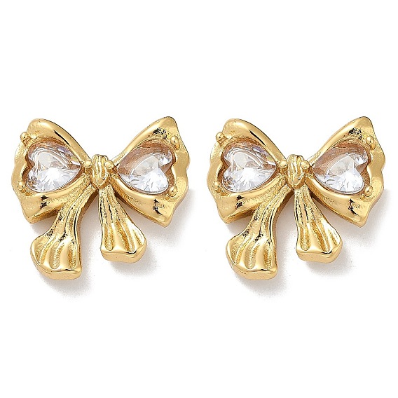 Серьги-гвоздики из нержавеющей стали с бантом 304