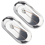 2Pcs Stainless Steel Oval Jewelry Storage Trays for Rings, Necklaces, Earrings, with 2Pcs Hexagonal Alloy Incense Holder