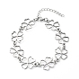 304 Stainless Steel Links Bracelets, Clover