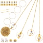 DIY Pendant Decoration Making Kits, Including Brass Beads, Porcelain Beads, Non-Magnetic Synthetic Hematite Beads, Iron Cable Chains & Pins