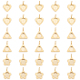 304 Stainless Steel Pendant Cabochon Settings, Mixed Shapes