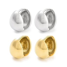 304 Stainless Steel Teardrop Huggie Hoop Earrings for Women, with 316 Stainless Steel Pins