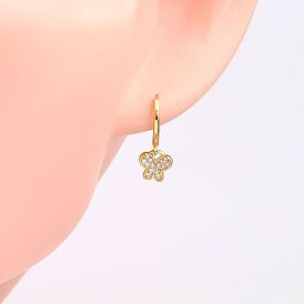 Chic Butterfly Earrings with Gemstones in Sterling Silver - High-end European and American Ear Accessories