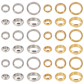 96 шт. 6 стили 201 проставки из нержавеющей стали, плоский круглый / кольцо