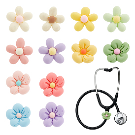 12шт. смоляные подвесные украшения в виде стетоскопа, с 304 фурнитурой из нержавеющей стали