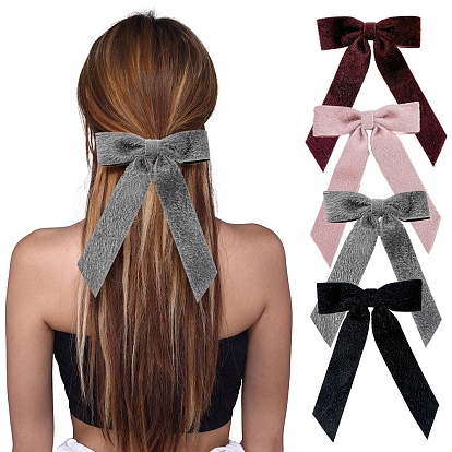 Заколки-бантики из шерсти, аксессуары для волос для женщин и девочек