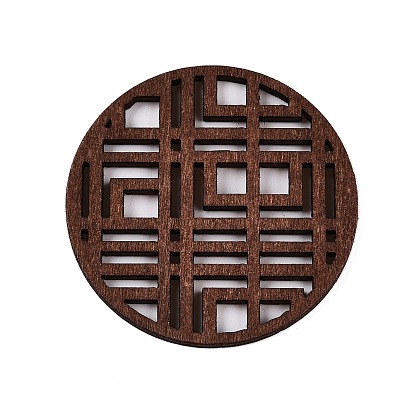 Кабошоны из натурального тополя, окрашенные, круглые