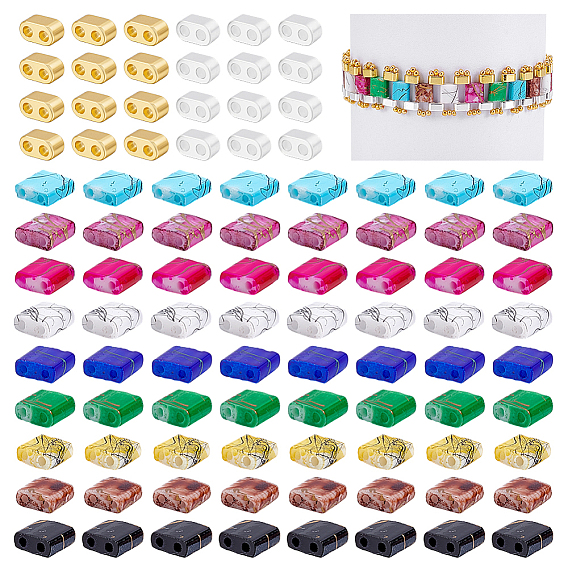 240шт. 11 стили гальванически покрытые немагнитные синтетические гематитовые бусины и стеклянные бисерные бусины, наборы фурнитуры