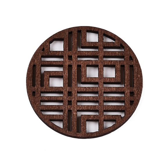 Кабошоны из натурального тополя, окрашенные, круглые