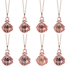 DIY ожерелье решений, латунные подвески коробки молитве, круглые бусины из вулканического камня, нет спрей отверстие окрашены латунные шаровые шарики круглые, мешки ювелирных изделий бархата