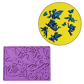 Fairy & Butterfly Cabochon DIY Silicone Molds, Resin Casting Molds, for UV Resin, Epoxy Resin Craft Making