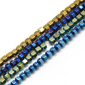 Electroplate Non-magnetic Synthetic Hematite Beads Strands, Hexagon
