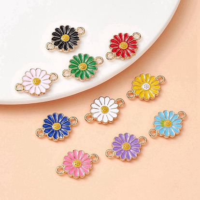 10 шт. 10 цвета, эмаль из цинкового сплава, подвески в виде подсолнечника, цветок ссылки, золотой свет