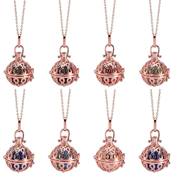 DIY ожерелье решений, латунные подвески коробки молитве, круглые бусины из вулканического камня, нет спрей отверстие окрашены латунные шаровые шарики круглые, мешки ювелирных изделий бархата